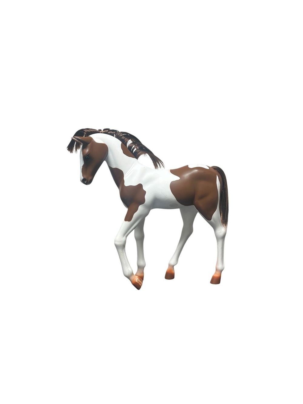 Vintage Style Brown White Pinto Horse Figurine